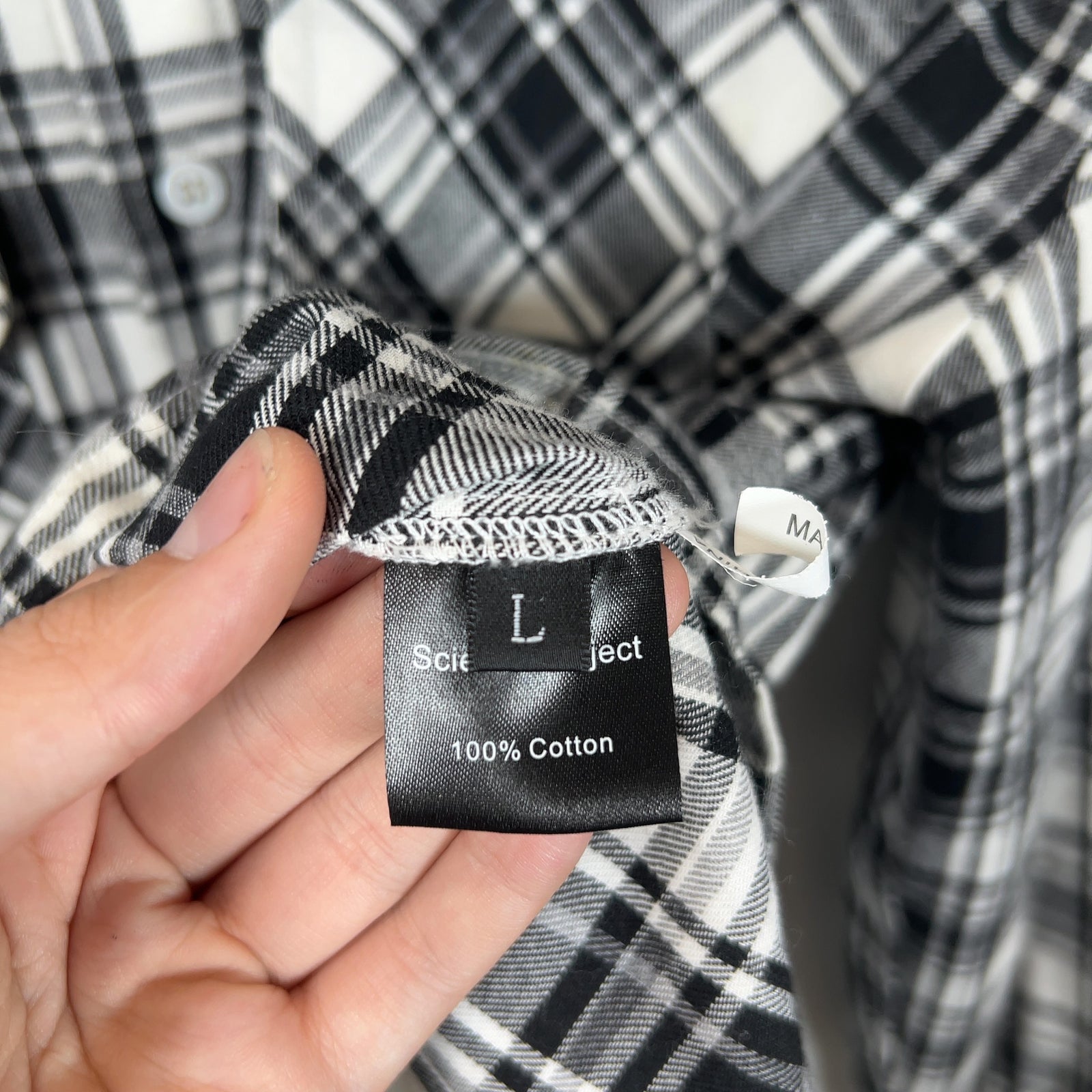 Science Projects Cropped Flannel Shirt