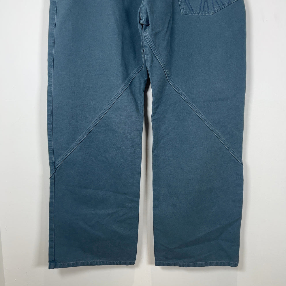 JW Anderson Blue 'Twisted' Workwear Canvas Pants