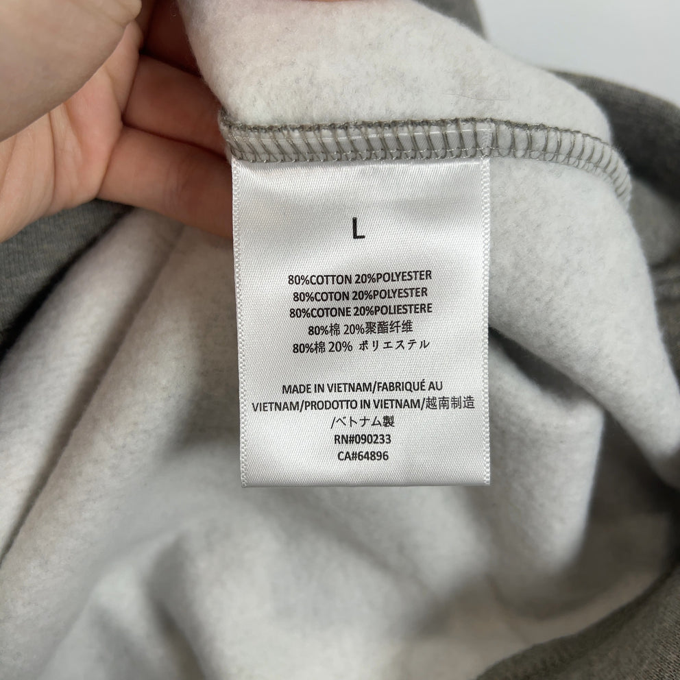 Essentials Grey Logo Hoodie Size L