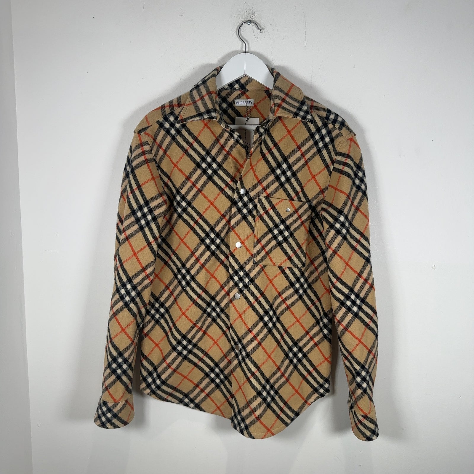 Burberry Check Wool Plaid Jacket Size XS