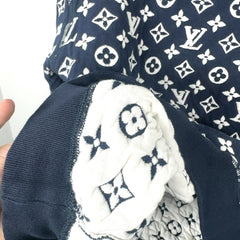 Louis Vuitton Blue Woven Monogram Crewneck