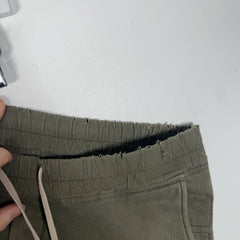 Rick Owens Army Green Felpa Drop Crotch Sweatpants