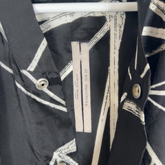 Rick Owens SS22 'Fogachine' Silk Faun Snap Collar Button-Up Shirt
