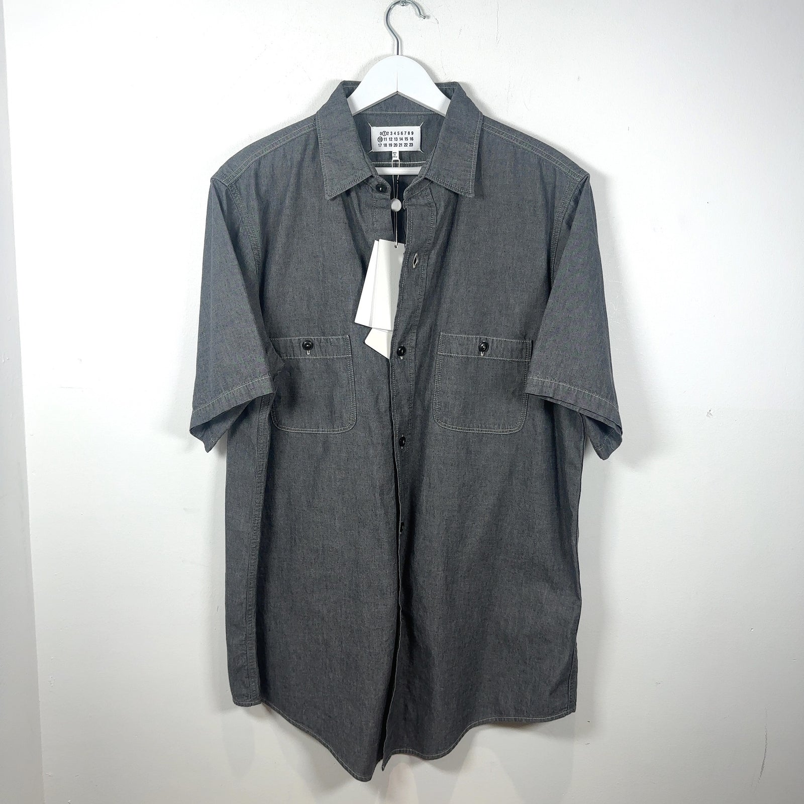 Maison Margiela Short-Sleeve Broadcloth Shirt