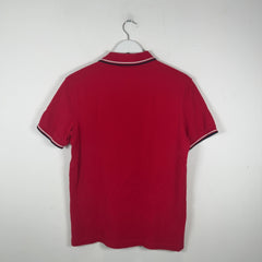 Prada Sport Logo Red Polo Size L