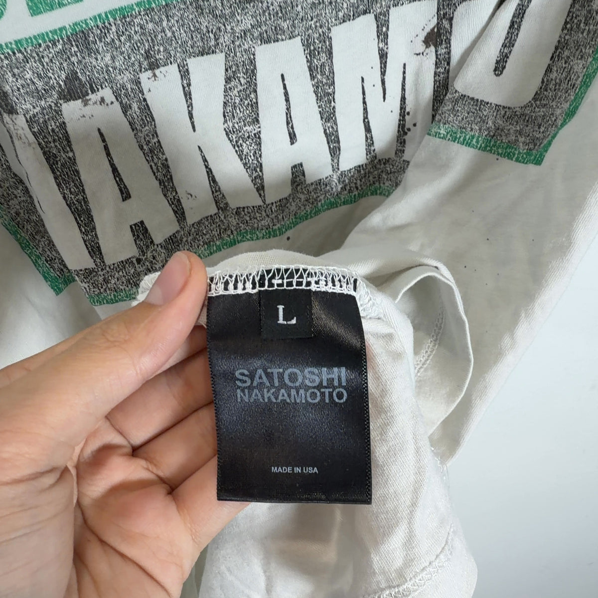 Satoshi Nakamoto Distressed Logo T-Shirt