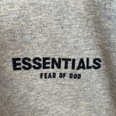 Essentials Grey Logo Hoodie Size L