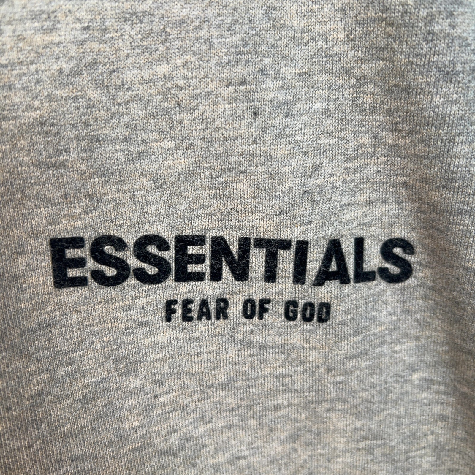 Essentials Grey Logo Hoodie Size L
