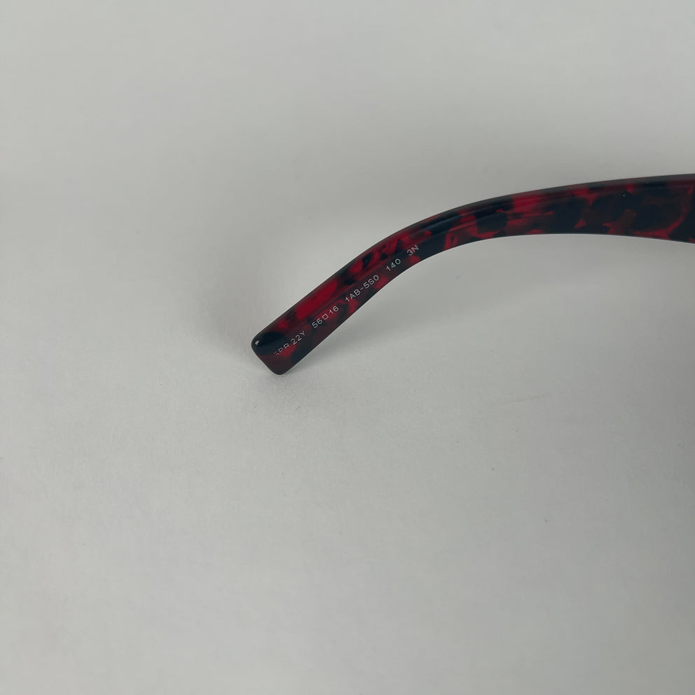Prada Red Marble Acetate Sunglasses