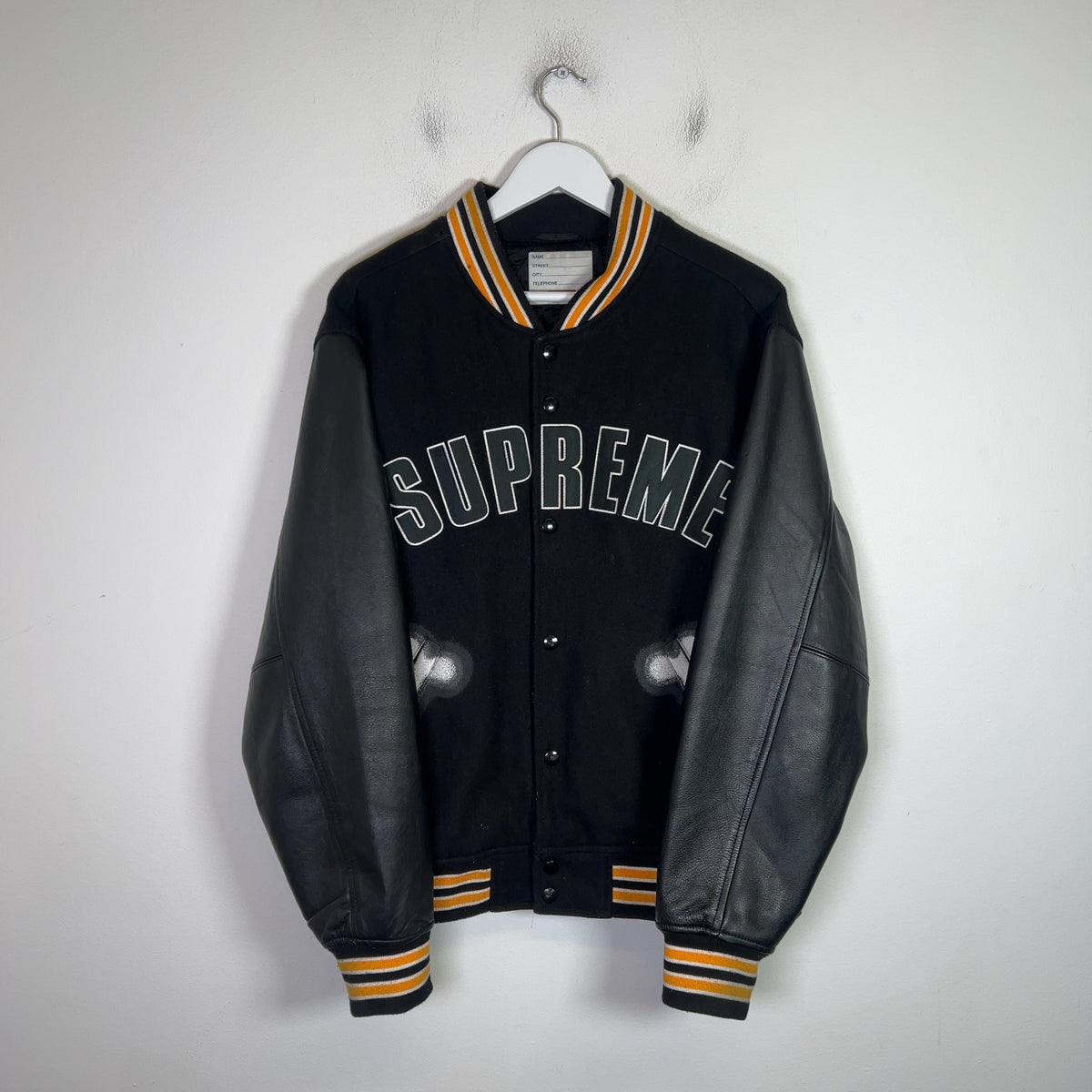 Supreme x Chito FW18 Bone Varsity Jacket