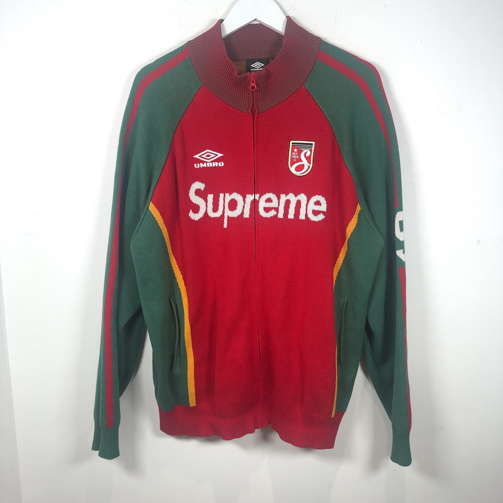 Supreme Umbro Logo Knit Zip-Up Sweater