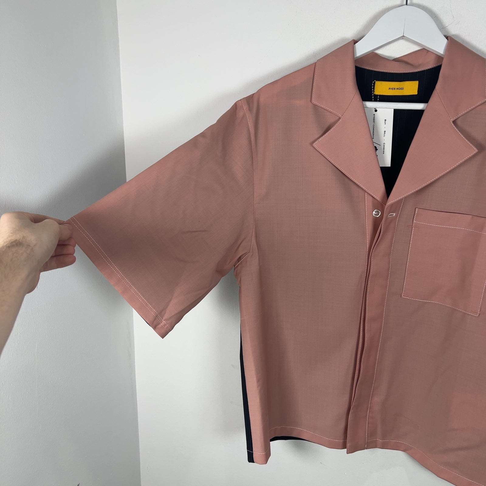 Pyer Moss Hybrid Cropped Camp Shirt