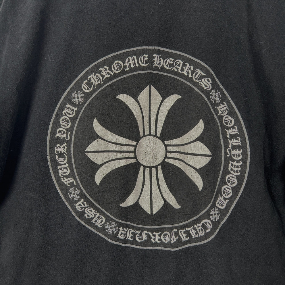 Chrome Hearts Black Stamp Cross Logo T-Shirt