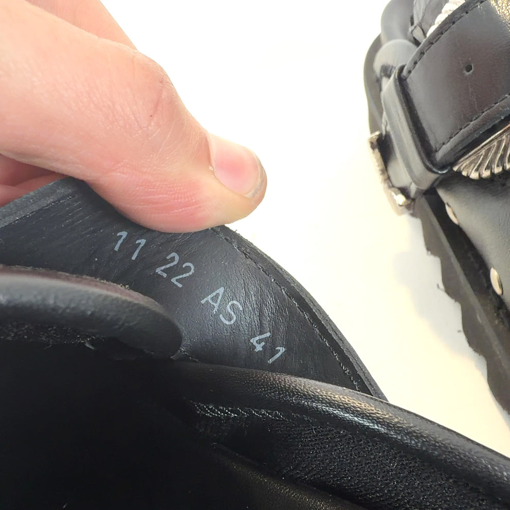 Toga Virilis Leather Studded Mules