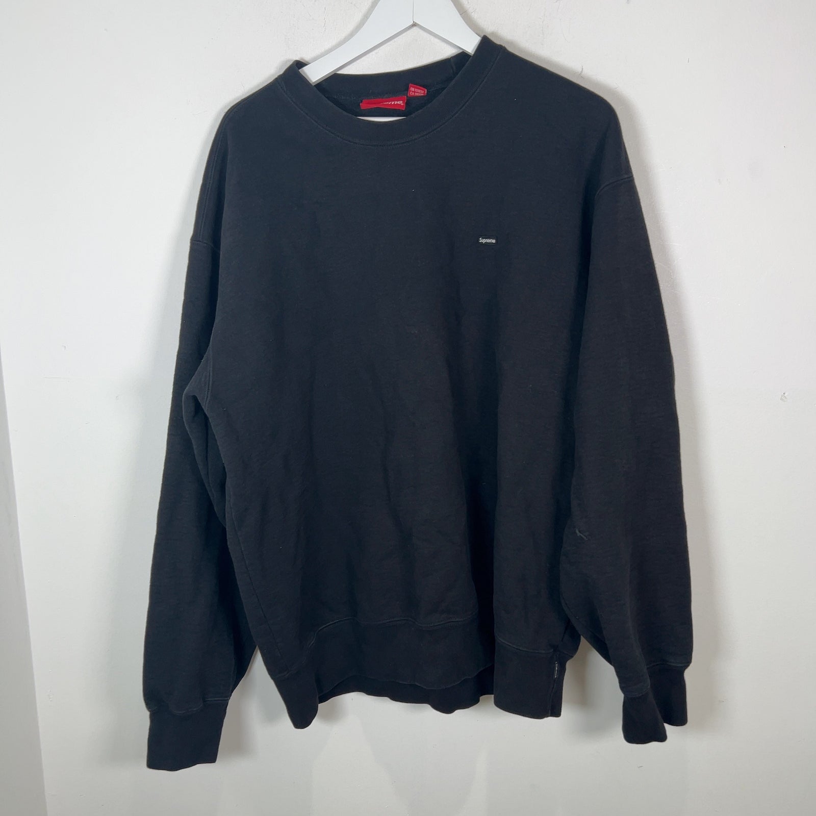 Supreme Black Mini Box Logo Crewneck
