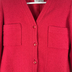 Chanel Pink Vintage Bouclé Wool Jacket Size S