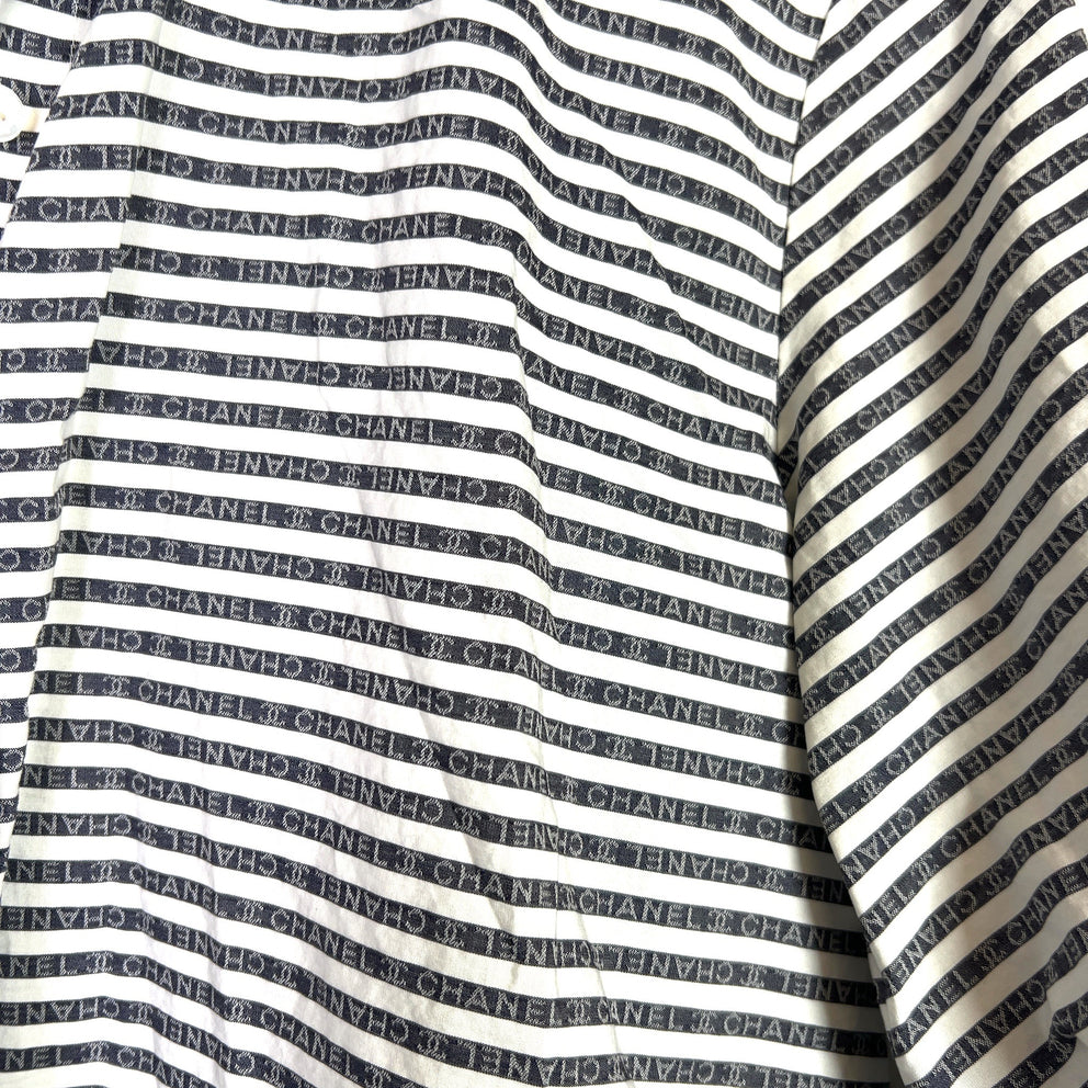 Chanel 2020 Striped Button-Up Shirt