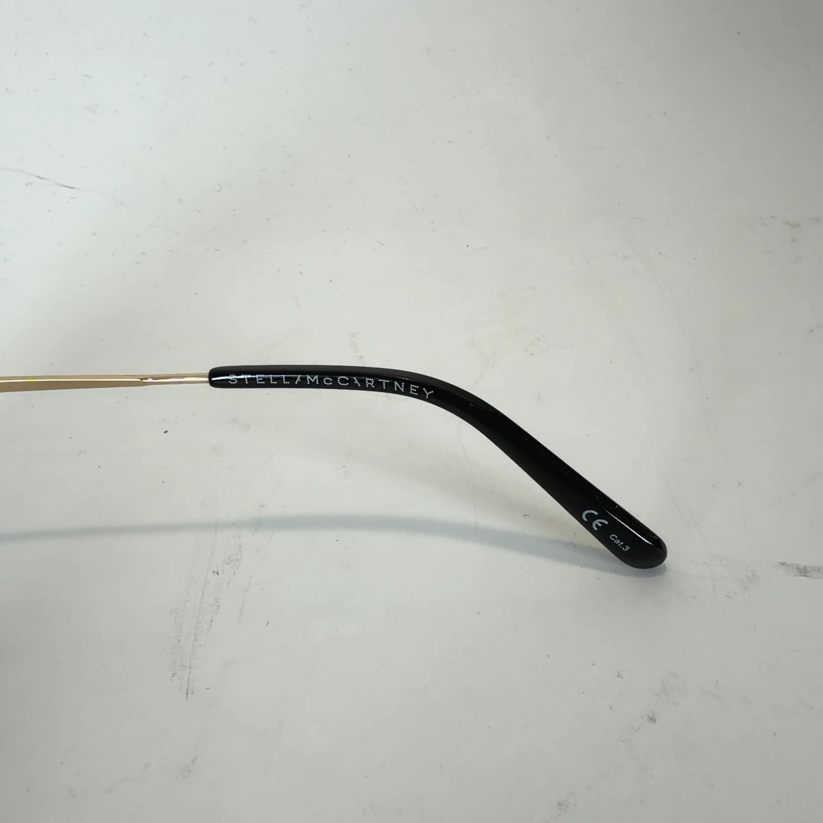 Stella McCartney Rectangle Aviator Gold Wire Frame Sunglasses