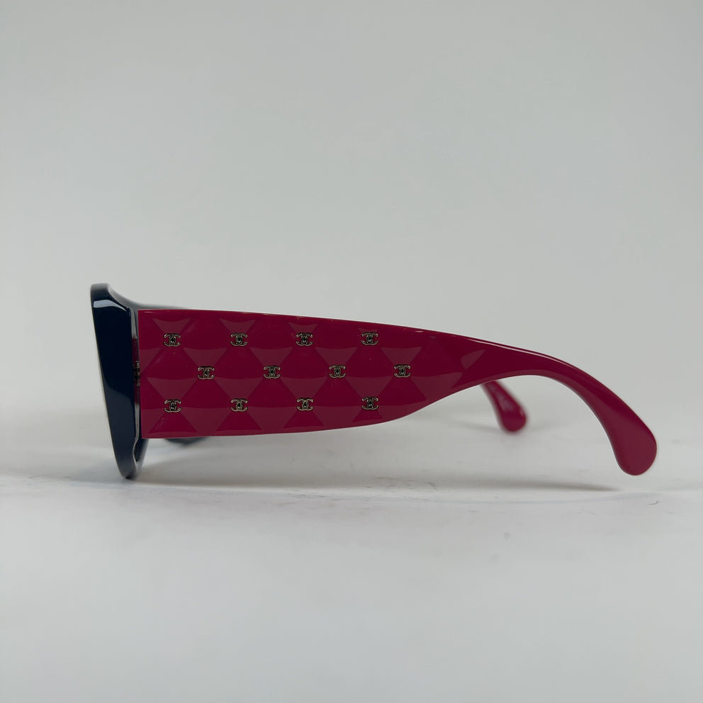 Chanel CC Quilted Acetate Sunglasses