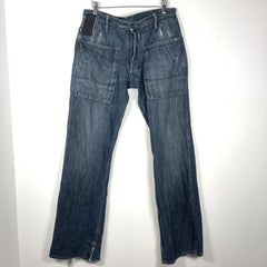 Rick Owens Slab Wide Leg Patch Pocket Jeans