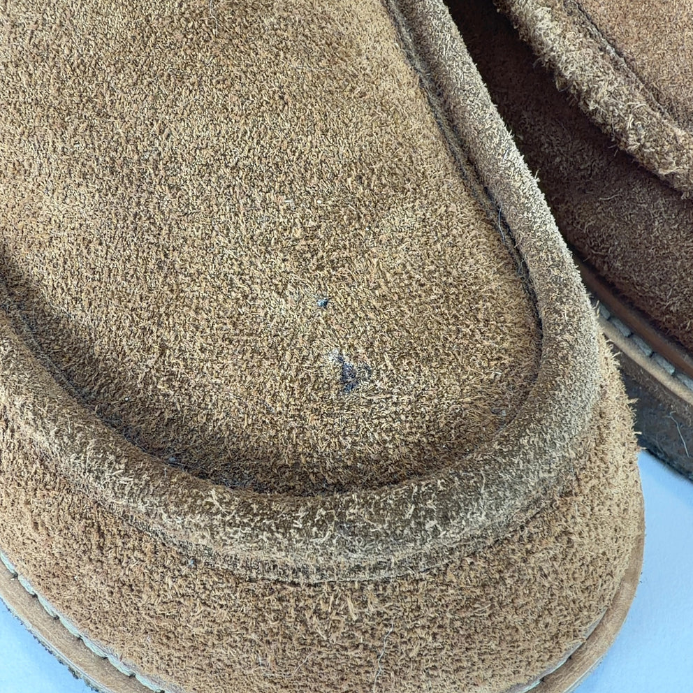 Marni Round Toe Crepe Sole Suede Mules Sandals
