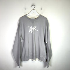 Stussy x Dior Garment Dyed Logo Crewneck