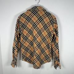 Burberry Check Wool Plaid Jacket Size XS