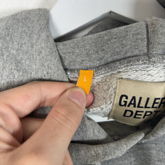 Gallery Dept Spell Out Logo Grey Hoodie