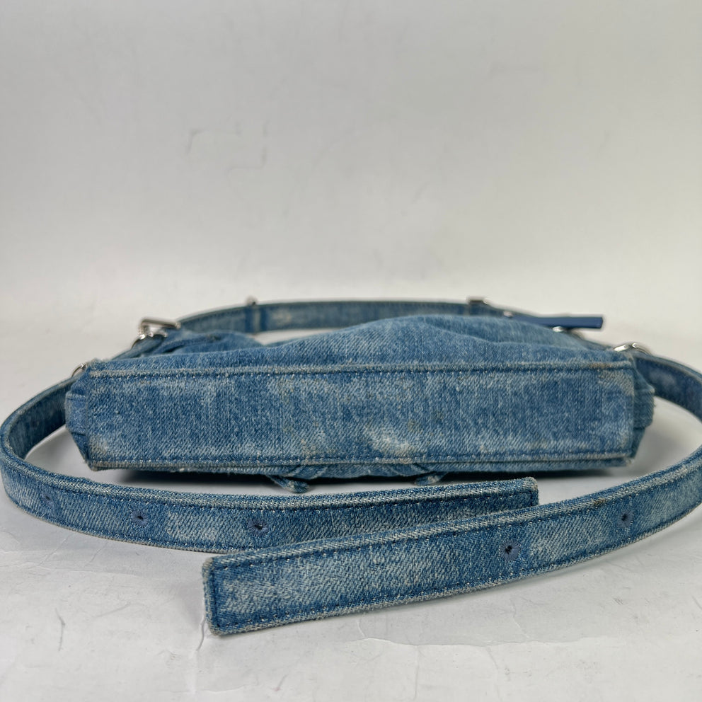 Givenchy Washed Denim Voyou Mini Shoulder Bag