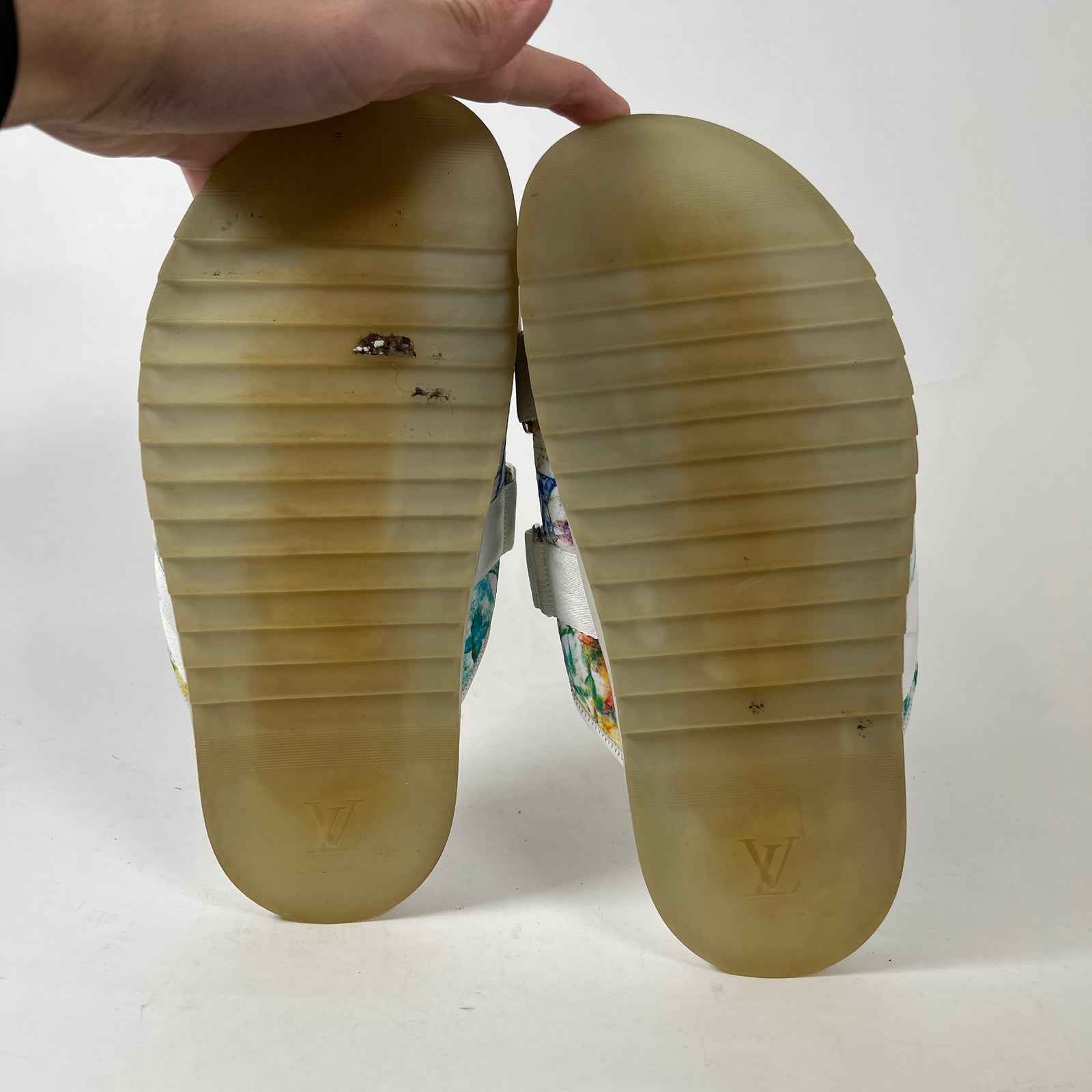 Louis Vuitton Honolulu Water Paint Slides Size 9