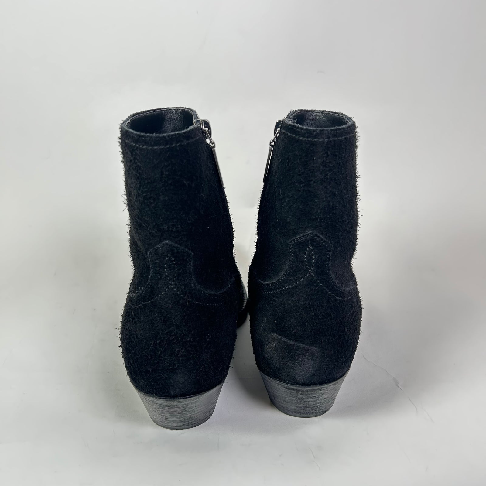Saint Laurent Black Suede Lukas Boots Size 43