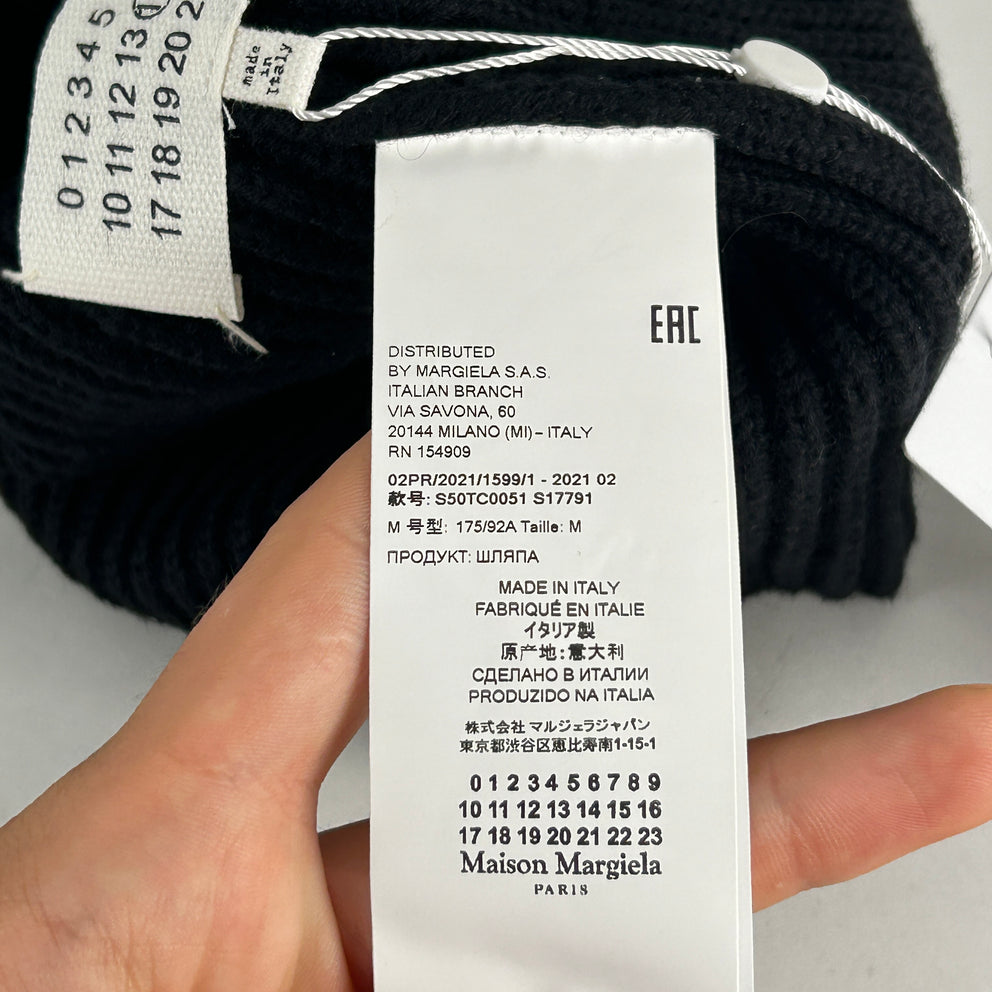 Maison Margiela 4 Corner Stitch Black Beanie