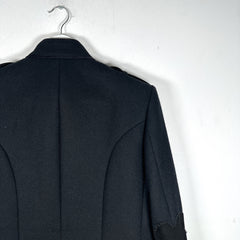 Number (N)ine AW06 'NOIR' Black Leather Hybrid Wool Napoleon Jacket Size 2