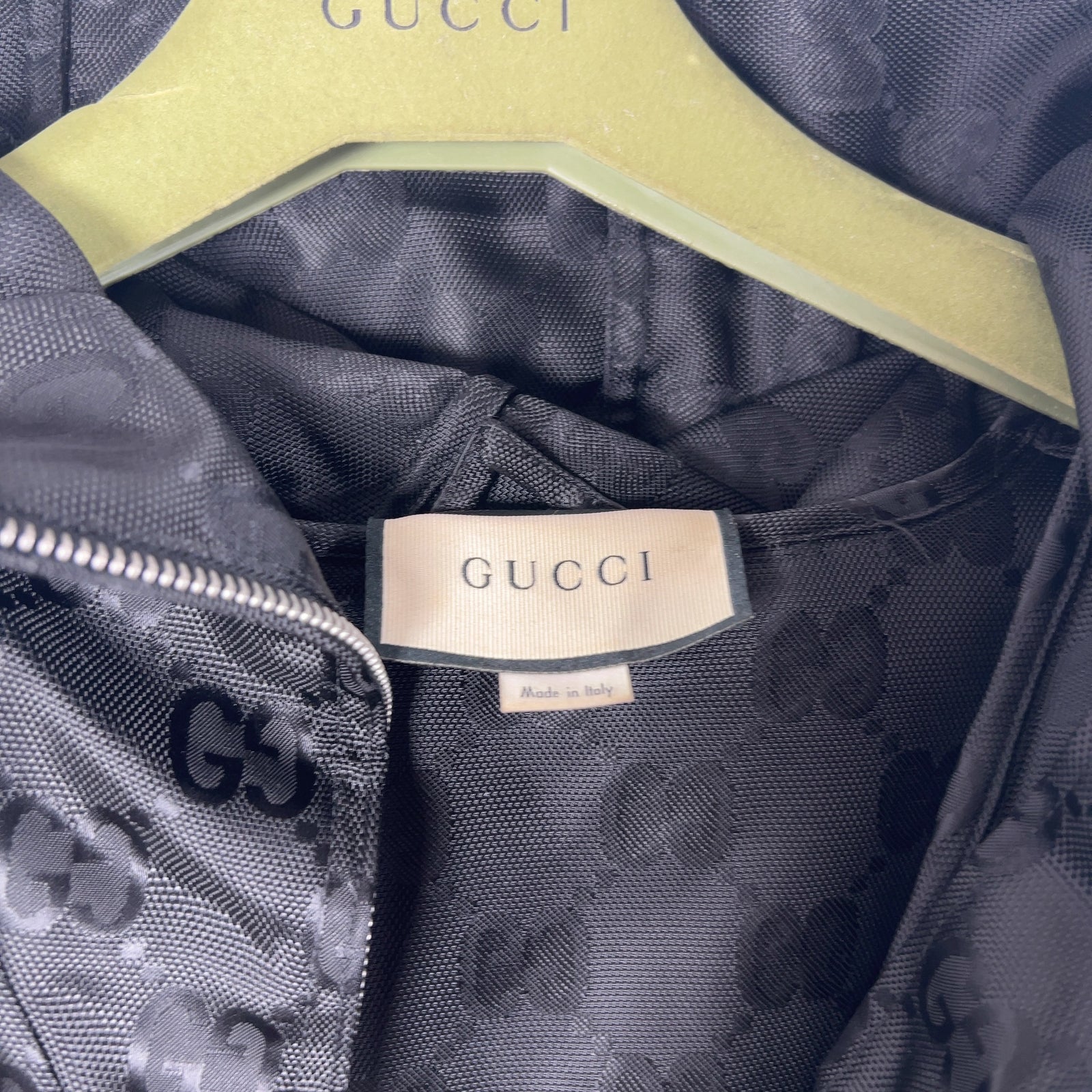 Gucci Off The Grid GG Nylon Zip Up Oversized Jacket