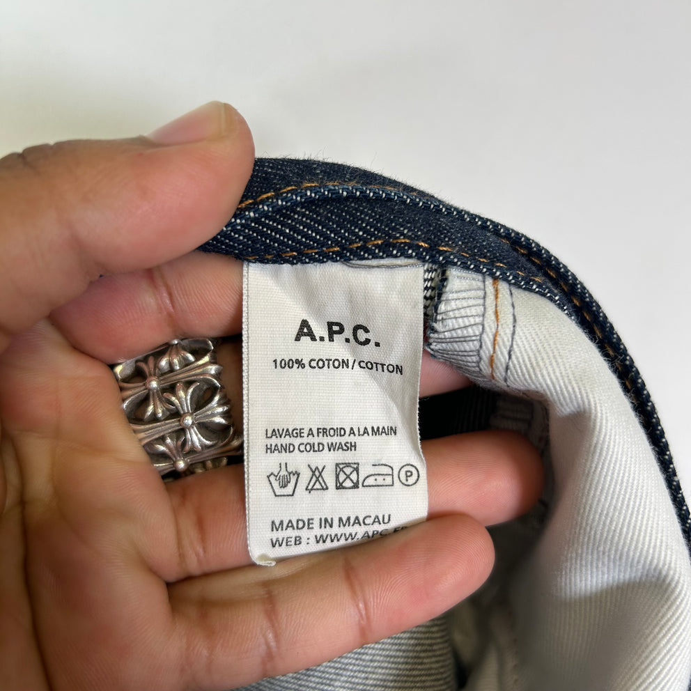 APC Dark Blue Raw Denim Jeans