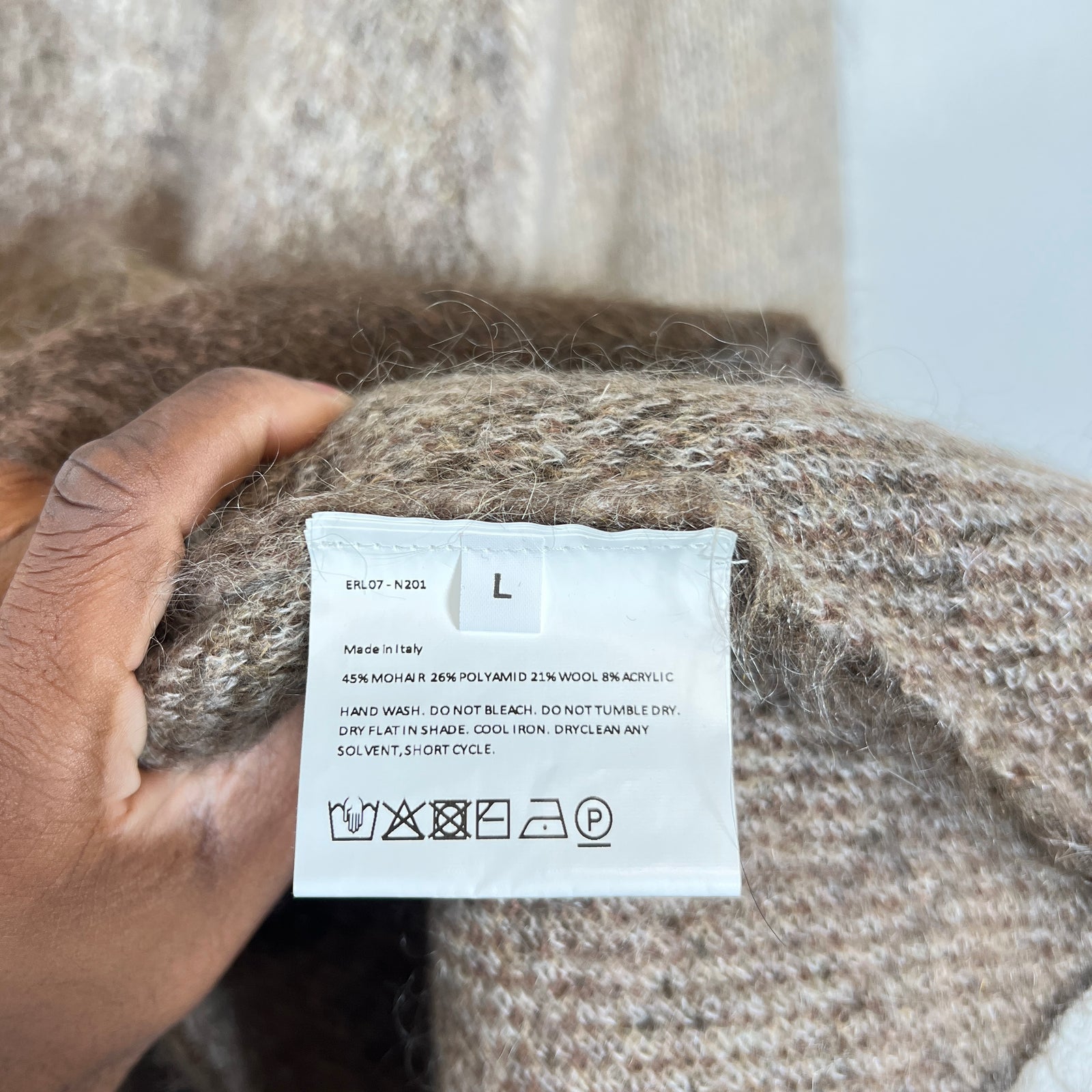 ERL Brown Gradient Rainbow Knit Sweater