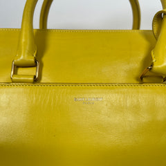 Saint Laurent Yellow Calfskin Leather Classic Baby Duffle Bag