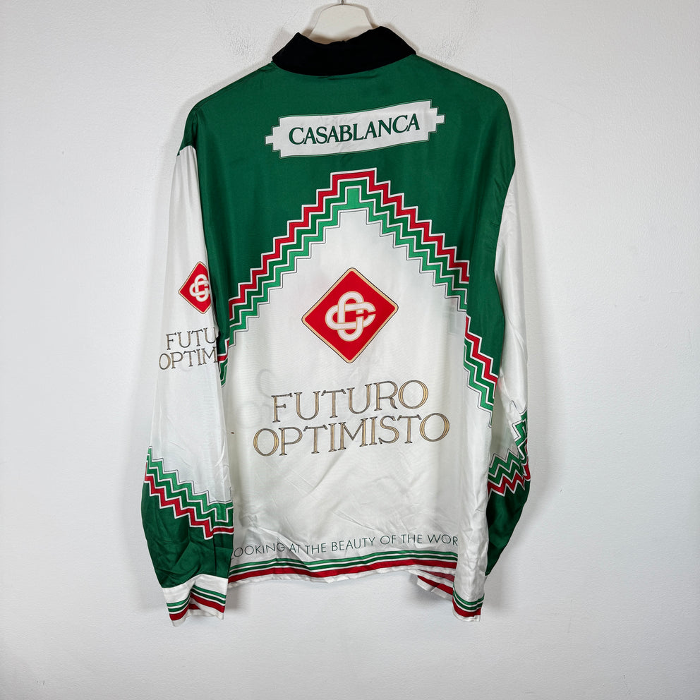 Casablanca Futuro Optimisto Longsleeve Silk Shirt Size L