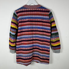 Gucci Reversible Lurex Knit & Silk Cardigan Size M