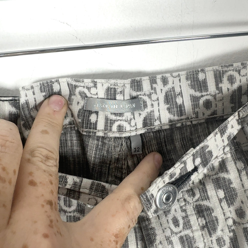 Dior Grey Jacquard Washed Denim Jeans
