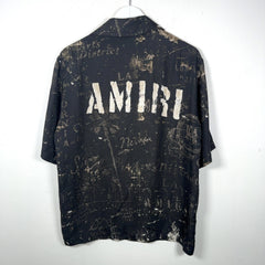 Amiri Army Stencil Silk Button-Up Shirt