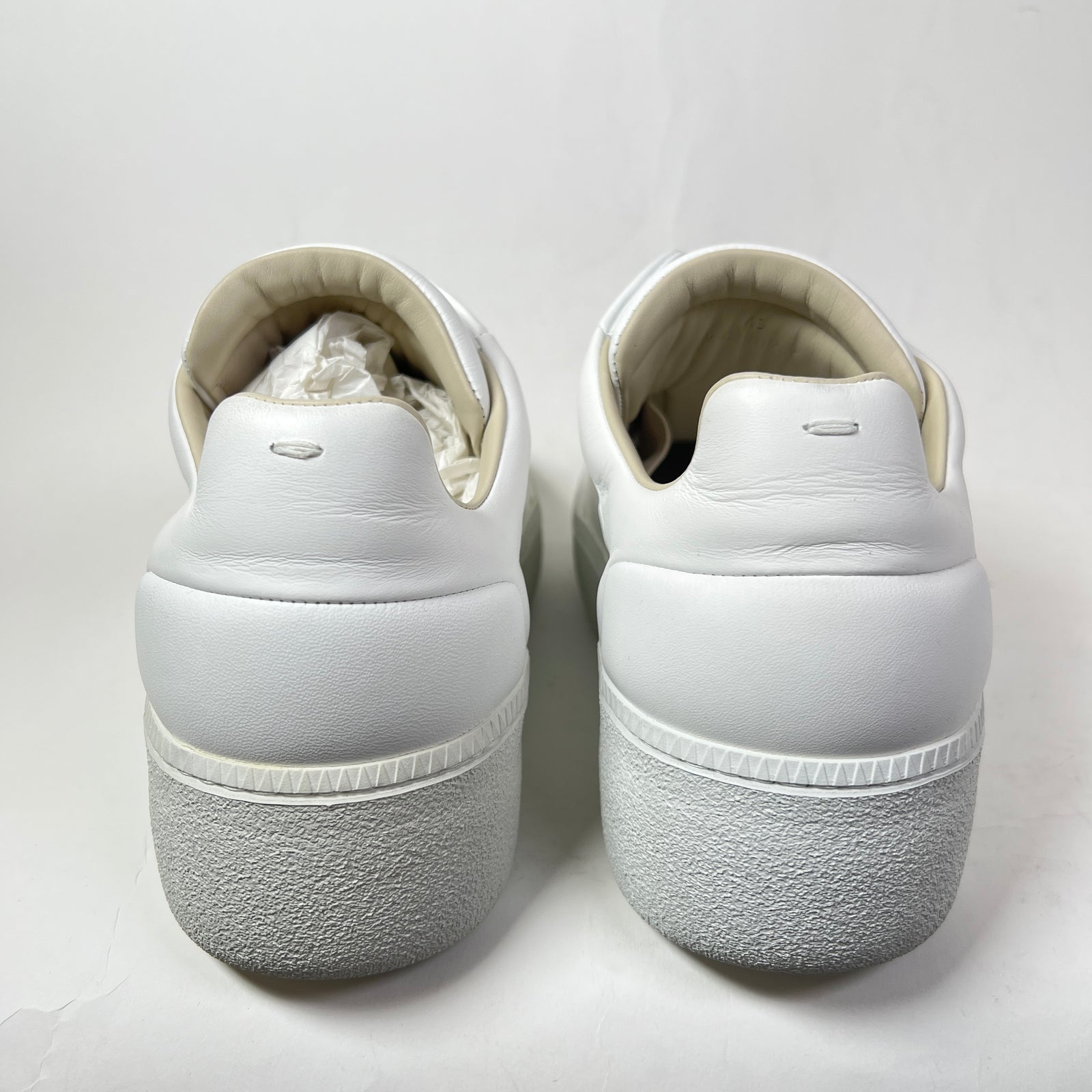 Maison Margiela Triple White Future Laceless Low-Top Sneaker Size 43