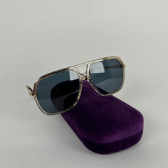 Gucci Gold GG Acetate Aviator Sunglasses