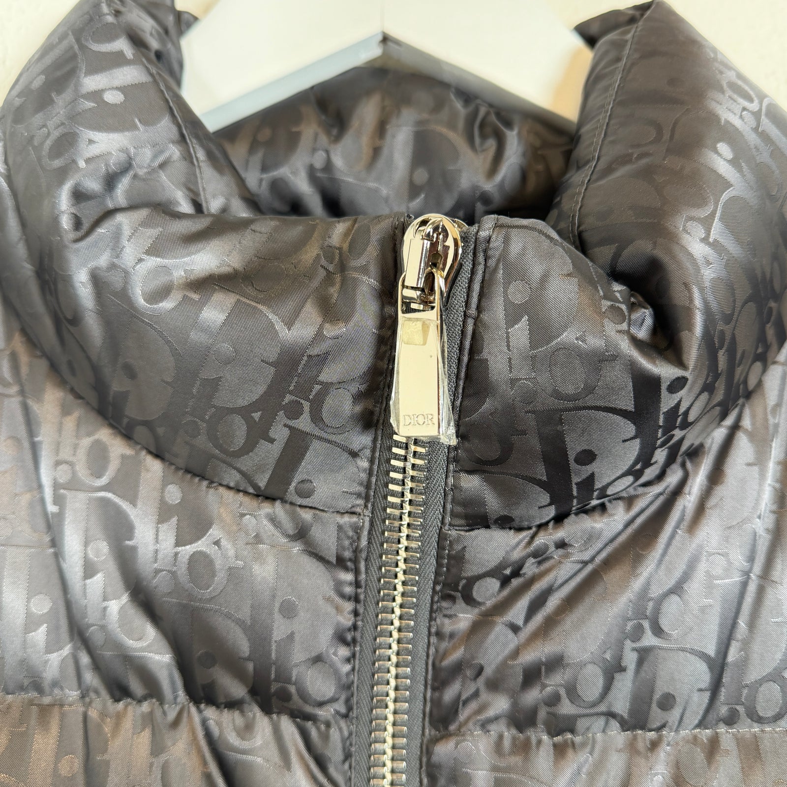 Dior Dark Grey Oblique Puffer Vest Size 56