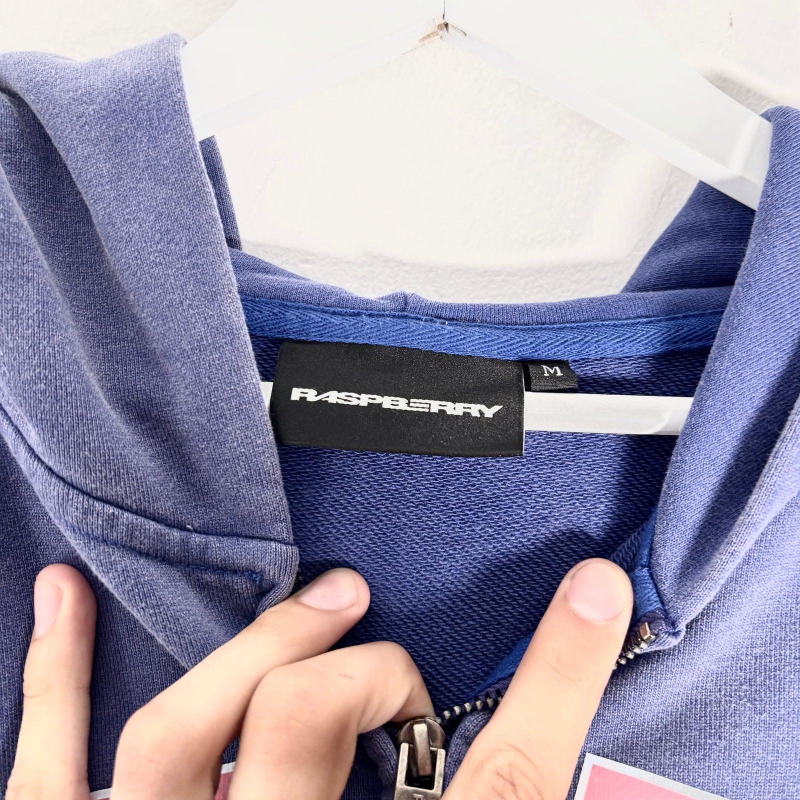 Raspberry Hills Purple 'RBERRY' Logo Zip-Up Hoodie Size M
