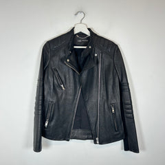 Yigal Azrouel Black Lamb Leather Biker Jacket Size 2