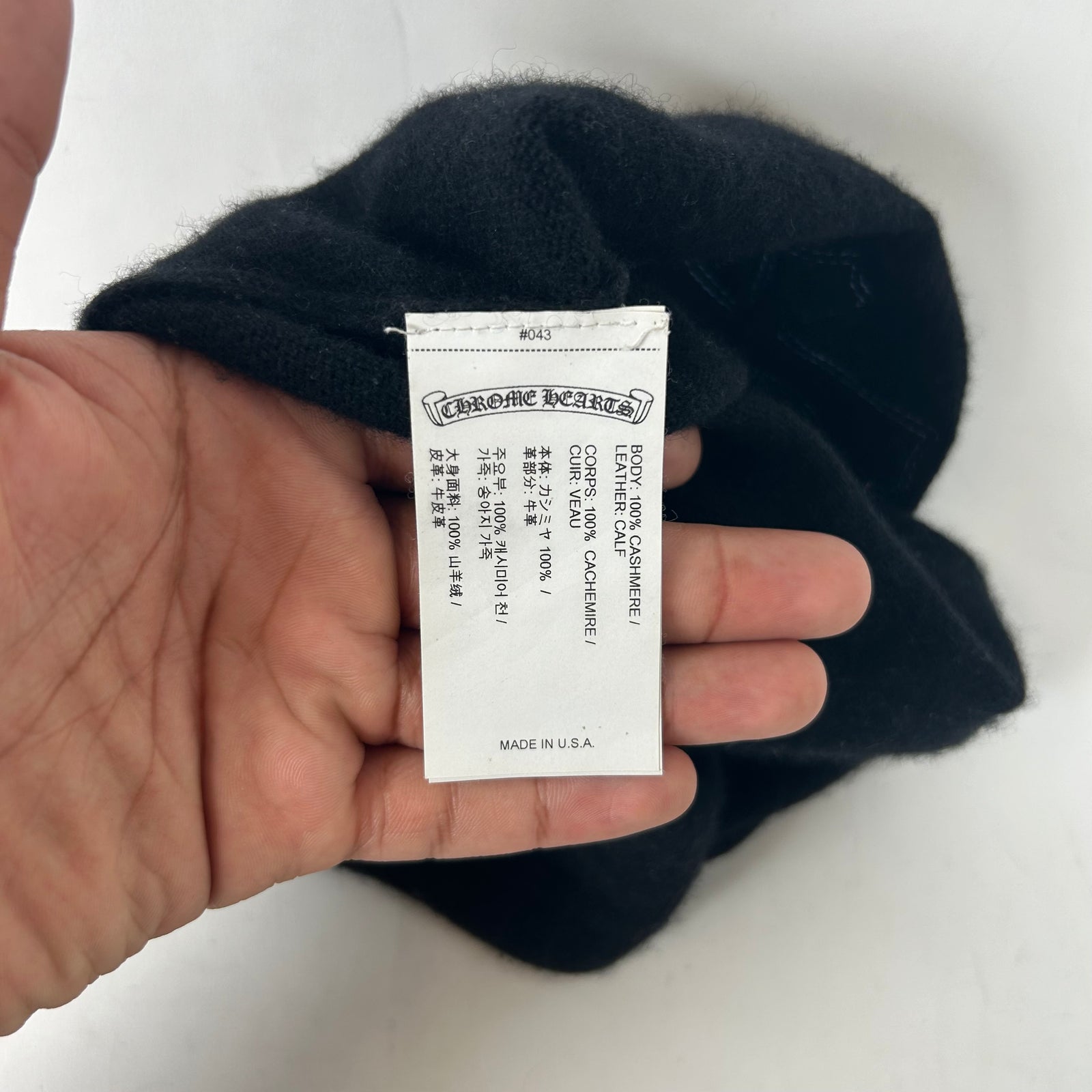 Chrome Hearts Cashmere Triple Cross Beanie