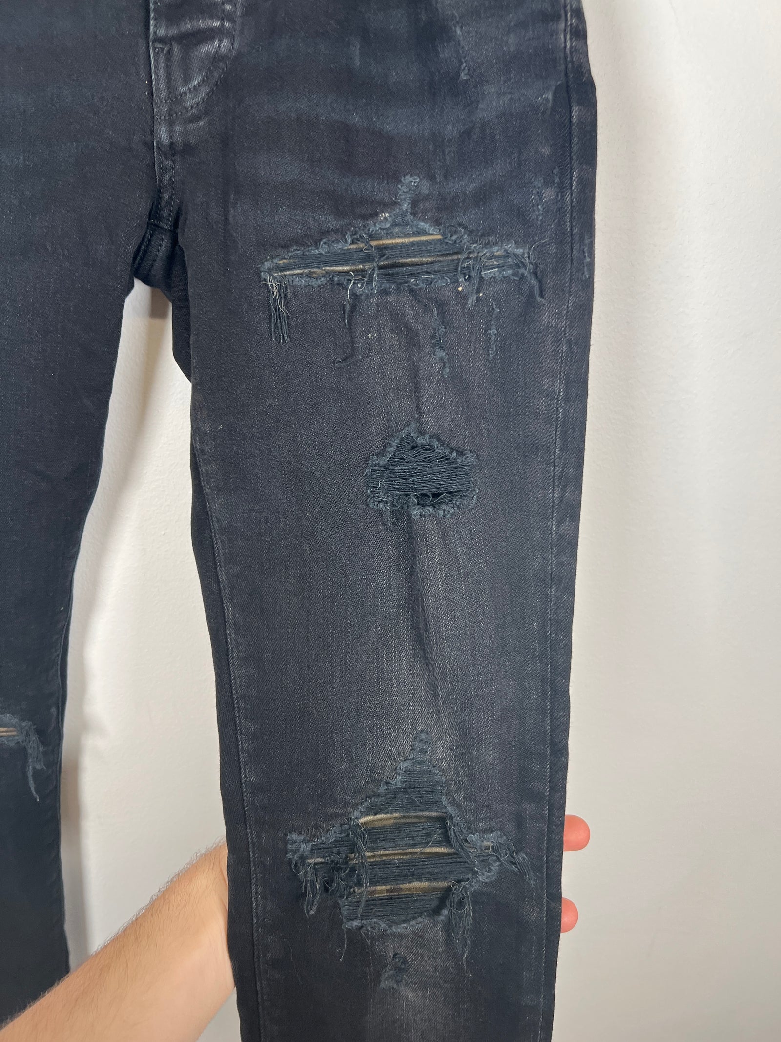 Amiri Black MX1 Camo Leather Size 29