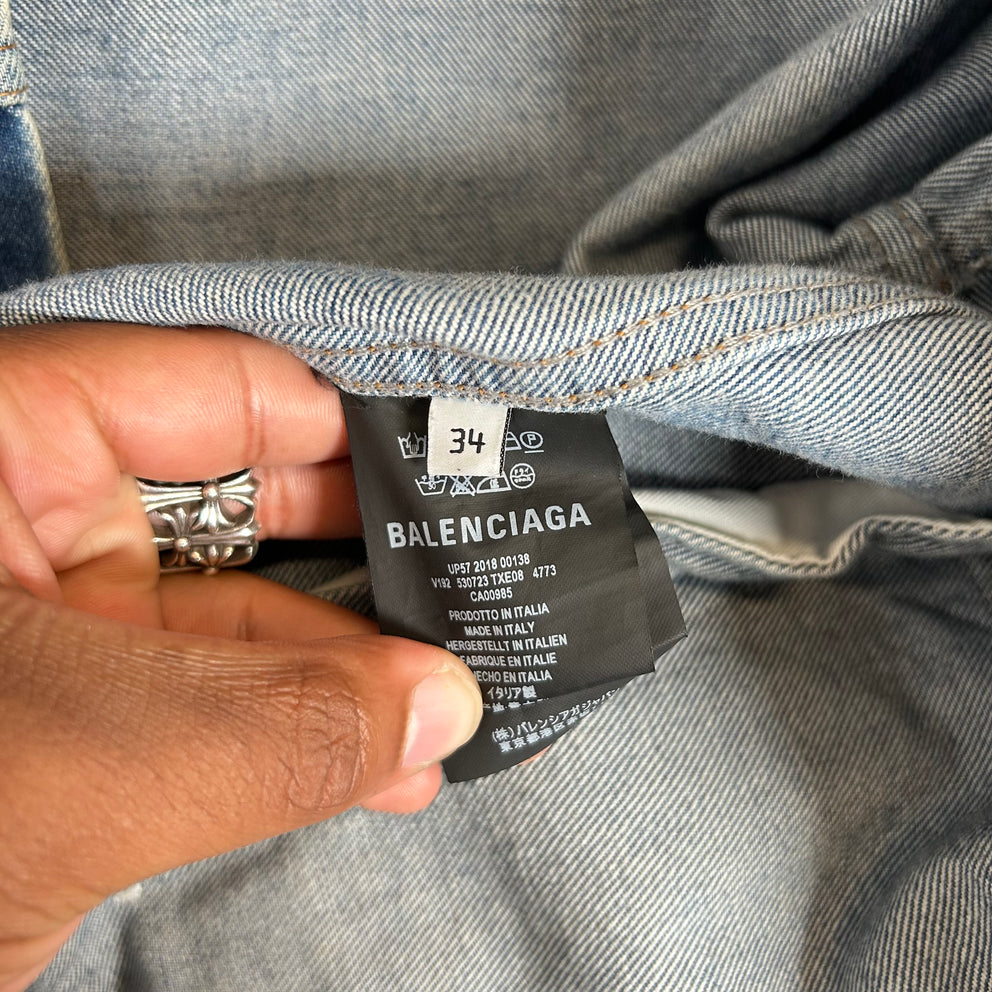 Balenciaga Graffiti Denim Jacket Size L