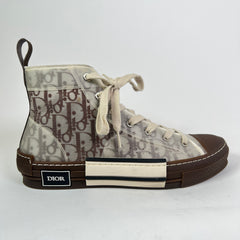 Dior B23 Brown Oblique High-Top Sneakers